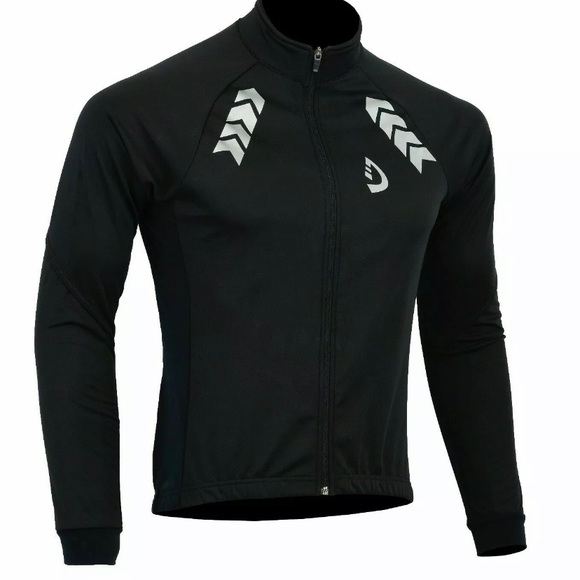 Men's Cycling Softshell Jacket Running, Outdoor Thermal Sports Jacket Reflective - Picture 3 of 4
